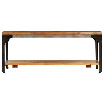 Mesa De Centro Con Estante Madera Maciza Reciclada 100x60x35 Cm