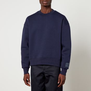 AMI Logo-Appliquéd Organic Cotton-Blend Sweatshirt - S
