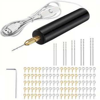 Taladro eléctrico USB alta concentricidad herramienta rotativa material ABS 36V brocas multipropósito seguras ligeras po