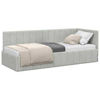 Estructura De Cama En Esquina Gris Claro 80 Cm X 200 Cm Vidaxl