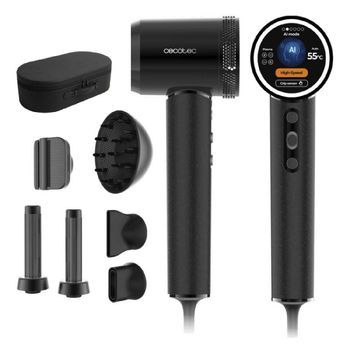 Secador De Pelo Dryglam Waves I-sensor Pro. 1600w, Motor Brushless, Tecnología Infrarrojos, Sensor De Distancia Cecotec