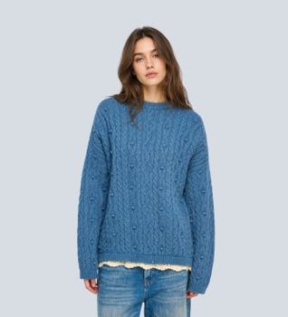Semicouture para mujer. Y6WG51 Jersey Blondie azul (S), Casual, Lana
