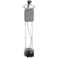 homcom plancha de vapor vertical 1950w 2rl con temperatura ajustable en 11 niveles y barra telescopica negro