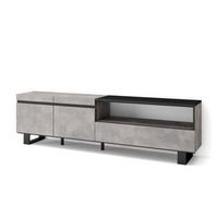 mueble tv television muebles de salon almacenaje 200x57x35cm para tv hasta 80 diseno industrial estilo moderno cemento