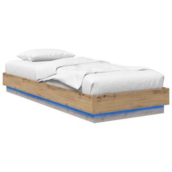 Estructura De Cama Con Led Roble Artisan 80 X 200 Cm Vidaxl