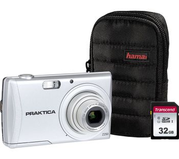PRAKTICA Luxmedia Z250-S Compact Camera & Accessories Bundle - Silver, Silver