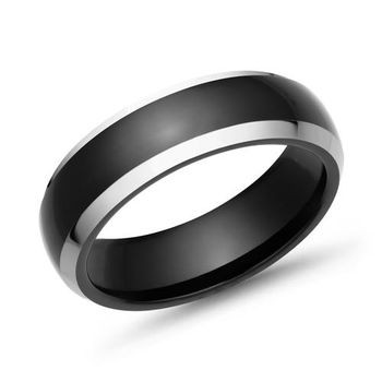 Anillo de tungsteno negro de alta calidad