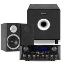 fenton av120bt sistema estereo hi-fi 21 bluetooth subwoofer 8 karaoke