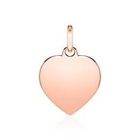 colgante grabable corazon de oro rosa 14 quilates