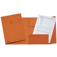 esselte carpeta de 3 solapas color naranja a4  50 unidades