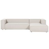 sofa esquinero tapizado minimalista 2 plazas beige izquierdo vernon