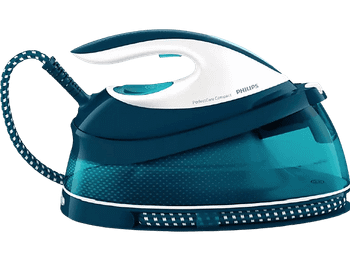 Centro de planchado - Philips GC7844/20, 2400 W, Golpe vapor 400 g/min, 6.5 bar, Suela SteamGlide, Verde