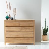 comoda de teca maciza de 120 cm