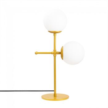Lámpara de mesa garet oro (2 luces)
