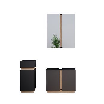 Conjunto De Muebles De Baño Gloria 3 Piezas, Con Mueble Alto Vicco