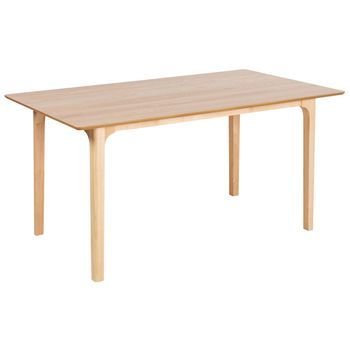 Mesa De Comedor Y Cocina De Diseño Moderno 160 X 90 Cm Madera De Fresno Claro Delmas