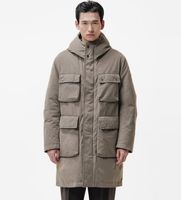 duno para hombre teon parka teon marron 54 beige casual algodon poliester