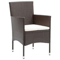 4 uds sillas de comedor para jardin  silla de exterior  sillon jardin ratan sintetico marron