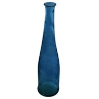 jarron largo uly de vidrio reciclado azul tormenta h80cm