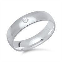 anillo moderno plata 925 con circonita 5mm