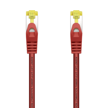 AISENS Cable De Red Latiguillo RJ45 LSZH Cat.7 600 MHz S/FTP PIMF AWG26, Rojo, 25 cm