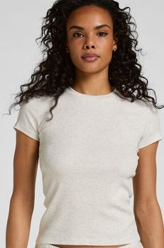 Hunkemöller Top de Pijama de Manga Corta Gris