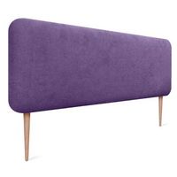 dhome cabecero tapizado liso redondeado tela con patas para pared acusticos cabeceros absorbentes cabezal cama dormitorio lila 135cm