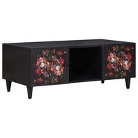 mesa de cafe multicolor 100 x 54 x 40 cm madera de mango maciza vidaxl
