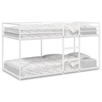 litera sin colchon acero blanco 75x190 cm vidaxl