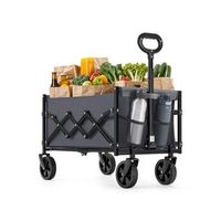 carro de mano plegable compacto oxford 600d ruedas 360 150 kg - gris