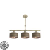 fabrilamp lampara gilda 3xe14 cueromadera oscura regx55x14 cm
