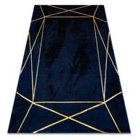 alfombra emerald exclusivo 1022 glamour elegante geometrico azul osc 240x330 cm