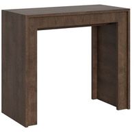 consola extensible de madera oscura 8 plazas de 42 a 198 cm mila