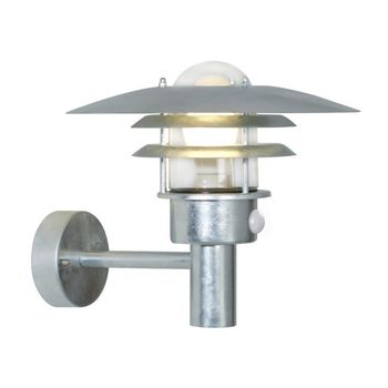 Aplique de exterior con sensor lonstrup galvanizado