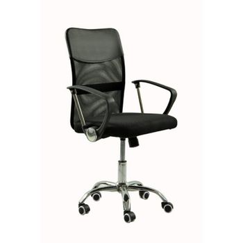 Silla oficina Estudi estructura acero tela transpirable altura regulable colores negro gris azul