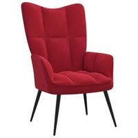 sillon de salon  silla de relajacion de terciopelo rojo vino tinto cfw790177