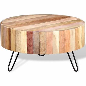 Mesa De Centro  70 X 38 Cm  Madera - Beige