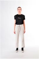 pantalon jogger rockero de terciopelo cream