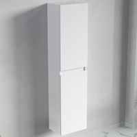 columna de bano suspendida 4 estantes 140 cm blanco brillante - lomazoo marbella