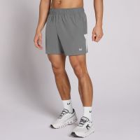 short de entrenamiento de 5  con bolsillos para hombre de mp - gris acero - xxxl