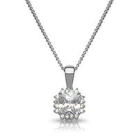 cadena colgante cuadrado transparente bisuteria