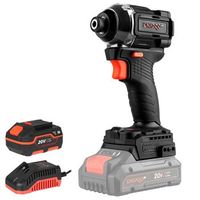 atornillador de impacto 20v dtd-201bc dnipro-m motor brushless 200 nm 4 velocidades portabrocas 14 hex solo 1 kg con bateria 4ah y cargador