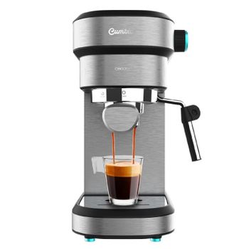 Cecotec Cafetera Express Cafelizzia 890 Gray. Espressos y Cappuccino, 1350 W, Sistema Thermoblock, 20 Bares
