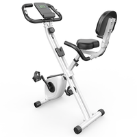bicicleta estatica plegable con monitor lcd y soporte para tablet resistencia magnetica de 8 niveles y sensores de pulsoblancorattantree