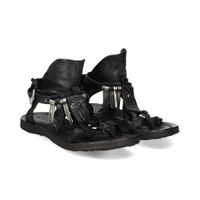 as98 sandalias planas mujer - negro talla 37