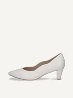 caprice pumps white made of leather with funnel heel size 36