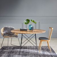 mesa de mindi macizo acabado natural 4 pers