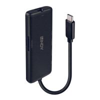 hub usb-c lindy 43358 aluminio 3 puertos usb hdmi 4k ethernet