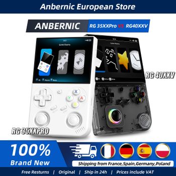 Consola de juegos portátil retro Anbernic RG35XXPRO RG40XXV, reproductor de juegos portátil con Linux de 64 bits, compatible con WiFi 5G, Bluetooth, salida HD para TV, 64 GB integrados, más de 500