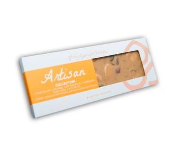 Chocolate Caramel con Naranja, Almendra Marcona y Pistacho 125 g.